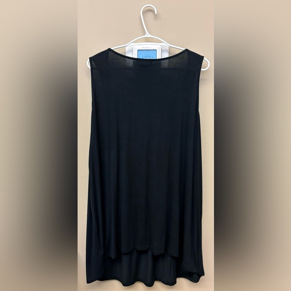 Jessica beaded scoop neck stretchy sleeveless black tank top women's size 3X - Picture 5 of 9